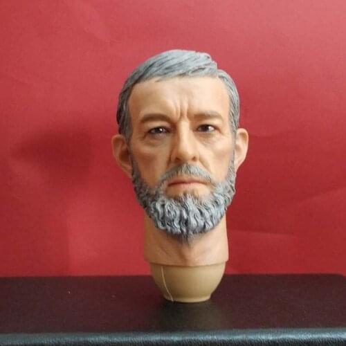 1/6 Scale Obi- Wan Kenobi Head Sculpt for 12in Action Figure Phicen Tbleague Toy