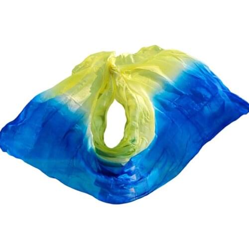 100% Real Silk Belly Dance Veils 100% Silk Veils Shawls Women Scarf Costumes Accessories Belly Dance Veils Handmade Dyed