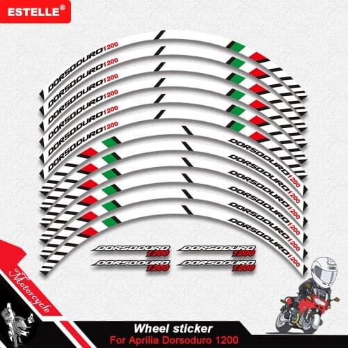 12 X Thick Edge Outer Rim Sticker Stripe Wheel Decals For APRILIA Dorsoduro 1200 17