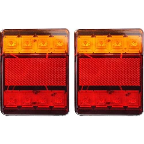 2x8 LED Truck Tail Light Bar Truck, Tailers, Caravans, Campers, Buses Trailer Pickup Turn Signal Brake Reverse Running Taillight