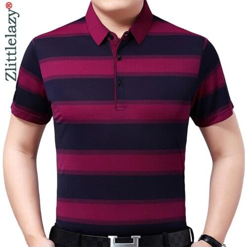 2021 Brand Short Sleeve Polo Tee Shirt Men Casual Summer Striped Mens Clothing Polos Shirts Mens Fashion Slim Fit Poloshirt 420