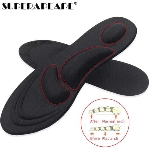 4D Stretch Breathable Deodorant Running Cushion Insoles For Feet Man Women Insoles For Shoes Sole Orthopedic Pad Memory Foam