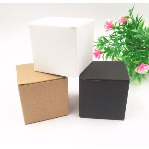 50pcs/lot 5*5*5cm Kraft Pape Gift Packing Boxes DIY Handmade Cake/Jewelry/Soap/Cosmetics/Chocolates/Candy Box