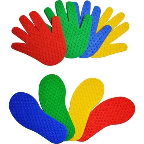 8 Pairs Hands and Feet Game 4 Color Toys for Kids Jump Play Mat Sport Musculation Indoor Outdoor Game Props for Children