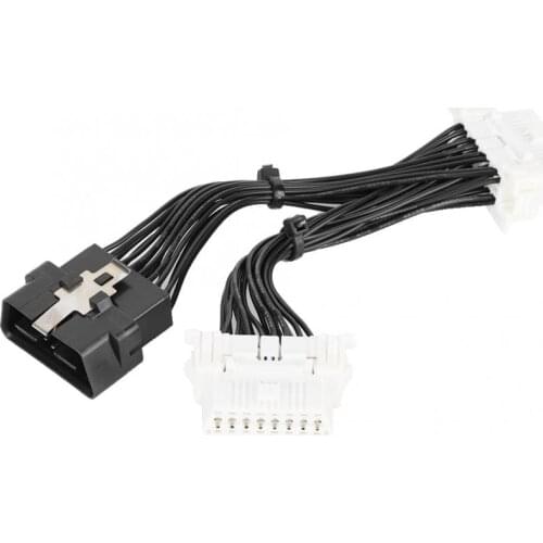 Car Cables 16Pin 1 to 2 OBD2 Adapter Splitter Y Cable Extension Cord for GPS Car Driving Recorder accessoire voiture