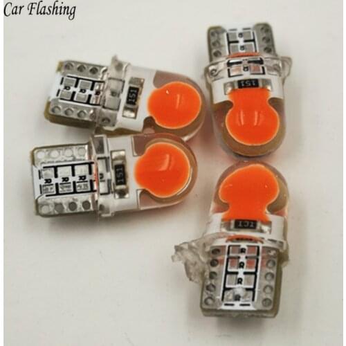 20pcs DC 12V Auto T10 Led Cold White 194 W5W LED 168 COB Silica Car Super Bright Turn Side License Plate Light Lamp Bulb