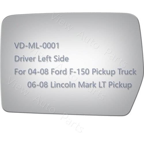 Side Mirror Glass for 04-08 Ford F-150 06-08 Lincoln Mark LT Pickup Truck Driver Left Side Reaview Mirror Glass
