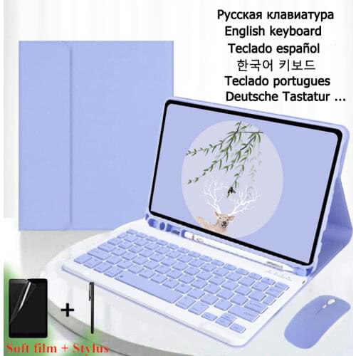 Cover for Samsung Galaxy Tab S6 Lite 10.4 Keyboard Case for Tab S6 Lite SM-P610 P615 Slim Bluetooth Keyboard Leather Cover Funda