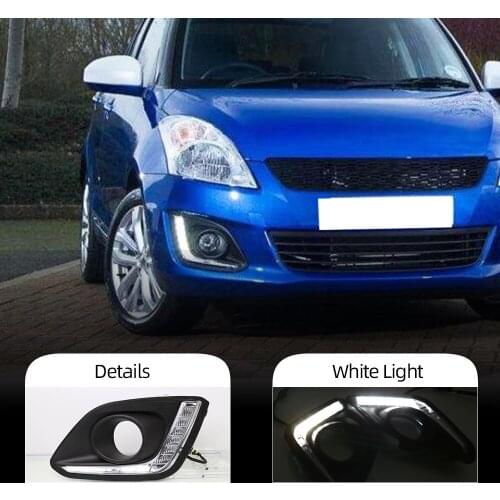 CSCSNL 2Pcs Daytime Running Light DRL for Suzuki Swift 2014 2015 2016 Fog Light Cover 12v White DRL