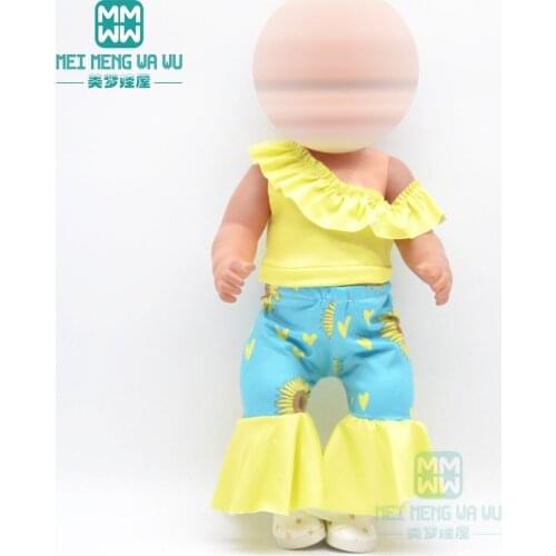 Doll Clothes Off-the-shoulder suit, shiny dress for 43 cm toy new born doll baby 18 Inch American doll Girls gift