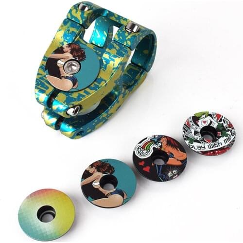 FMFXTR Bike Headset Top Cap Cover Aluminum Alloy 1-1/8" 28.6mm Mountain Road Bicycles Bowl Cover Personality style