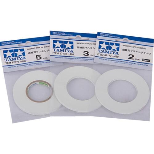Tamiya 87177+87178+87179 Masking Tape for Curves Set 2mm + 3mm + 5mm