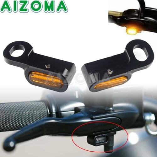 Mini LED Motorcycle Turn Signal Light E4 Blinker Flashing Indicator Lamp for Harley Sportster Forty-Eight 1200 883 XL Nightster