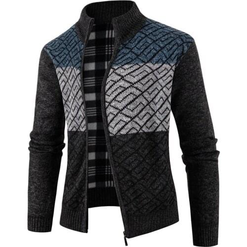 Brand clothing Mens Sweater Male Jacket Solid Color Sweaters Knitwear Warm Sweatercoat Cardigans Men Clothing Plus size 3XL