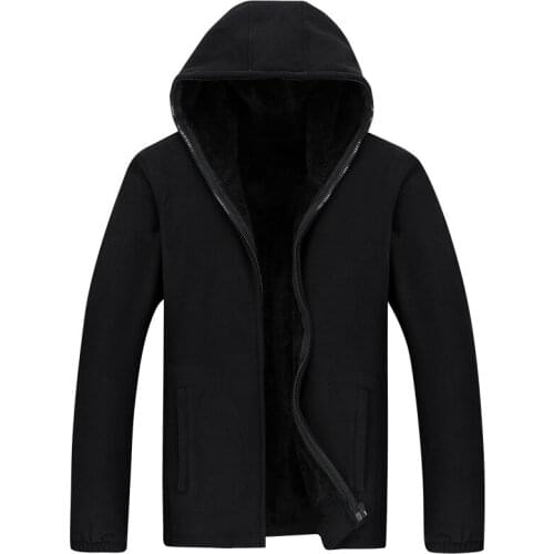 MRMT 2021 Brand New Autumn Winter Mens Hoodies Sweatshirts Plus Velvet for Male Loose Cardigan Hooded Warm Jacket
