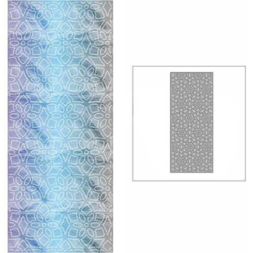 New Slim Dotted Blooming Flowers Background Plate 2021 Metal Cutting Dies for DIY Scrapbooking and Card Making Embossing Craft