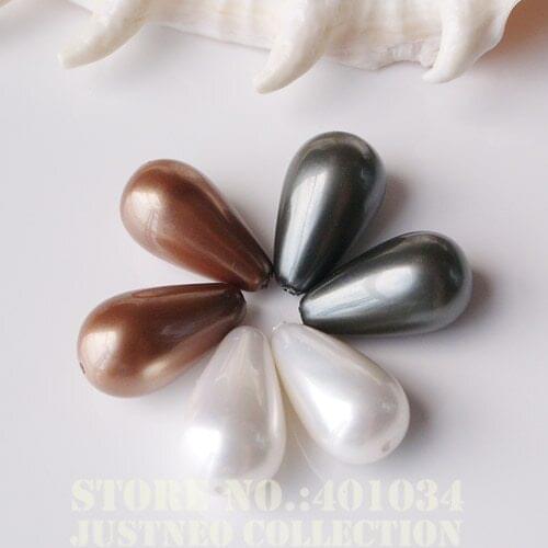 Sea Shell Mother-of-pearl Loose Beads 8*14mm with 1 mm Through-drilled Hole for Beaded Jewelry Making