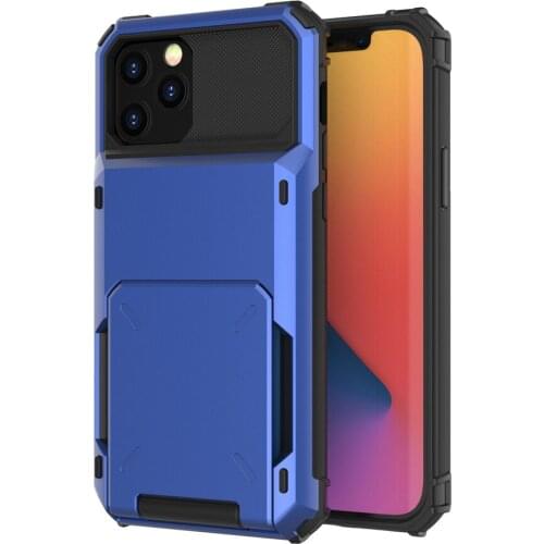 Dual Layer Flip Card Slot Holder Heavy Duty Armor Case for iPhone 12 11 13 Pro SE 2020 X Xs Max XR 7 8 Plus Shockproof Cover