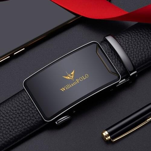 Mens Trouser Belt Genuine Leather Automatic Buckle Luxury Designer High Quality Ceinture Homme Male Belt Black Business Belt