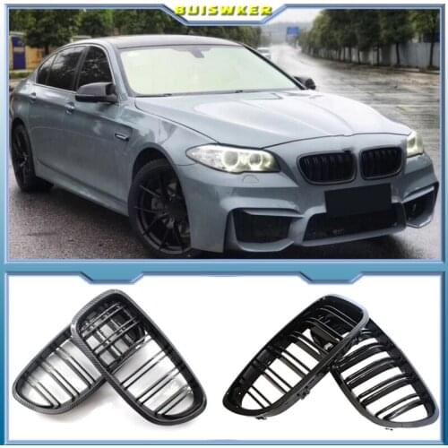 Grill Grille Gloss Black Kidney Sport for BMW F10 F18 F02 F11 M5 10-15 Dual Slat