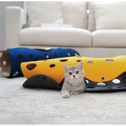 Folding Cat Tunnel Pet Tube Collapsible Play Toy Indoor Outdoor Kitty Puppy Toys Puzzle Exercising Pet Supplies