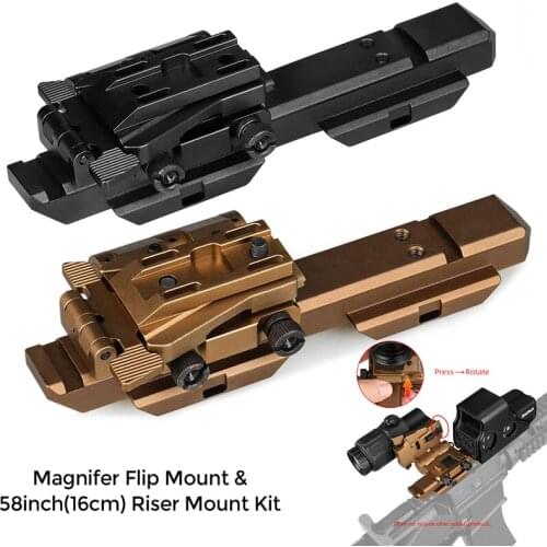 Tactische G33 Mounts Vergrootglas Flip-To-Side Quick Detach W/5/8 "Riser Voor G23 3X Loepen past 21.2Mm Picatinny Rail