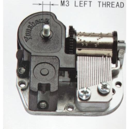 Extend winding shaft music box mechanism top and bottom double winding music box mechanism