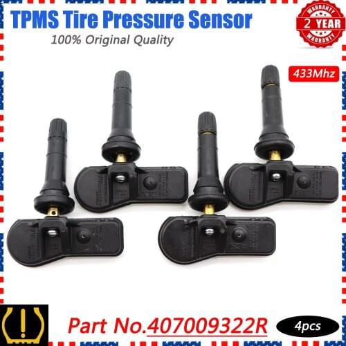 XUAN 4PCS Tire Pressure Monitor Sensor TPMS For Dacia Dokker Express Duster Lodgy Logan II MCV II Sandero II 407009322R