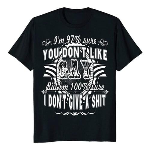 Gay Funny T-Shirt Men Cotton T-shirt Sports T Shirt