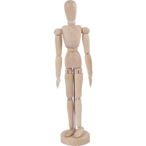 Painting Artist Drawing Sketch Mannequin Wooden Manikin Jointed Doll Model Home Figurines Miniatures Decoration Puppeteers