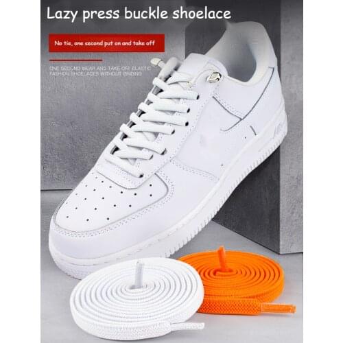 1 Pair No Tie Shoe laces Elastic Shoelaces Outdoor Leisure Sneakers Quick Safety Flat Shoelace Kids And Adult Unisex Lazy laces