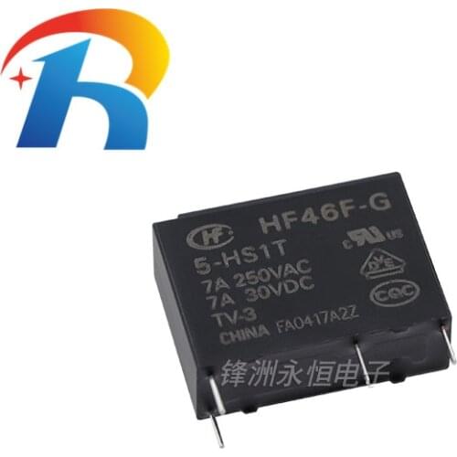 10PCS Relay HF46F-G-12-HS1T HF46F-G 12-HS1T 12V 7A250VAC HF46F-G-05-HS1T 5VDC HF46F-G-24-HS1T 24VDC