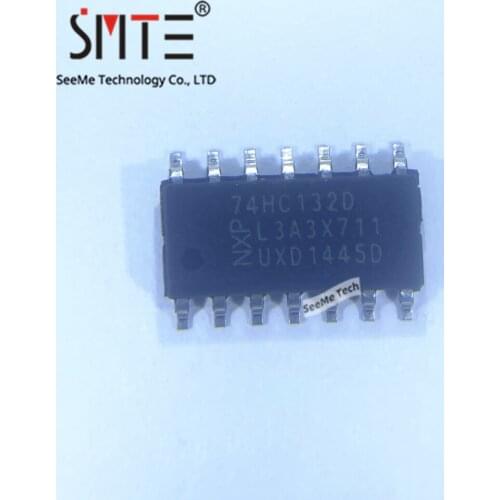 100pcs/lot 74HC132D IC GATE NAND 4CH 2-INP 14SOIC New and original