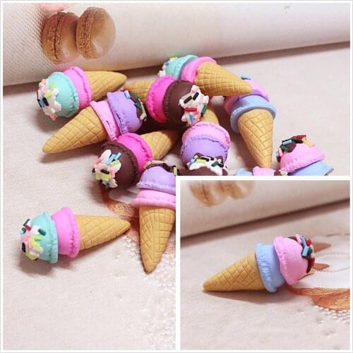 3pcs 3D Clay Ice Cream DIY Slime Charms Supplies Accessories For Slime Filler Miniature Resin Kids Polymer Plasticine Gift