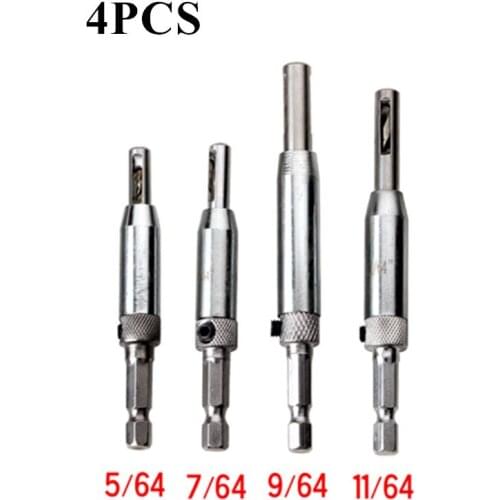 4pcs/lot HSS Self Centering Drill Bits Hinge Drill Bit Door Cabinet 5/64 7/64 9/64 11/64 for Carpenter Furniture Makers
