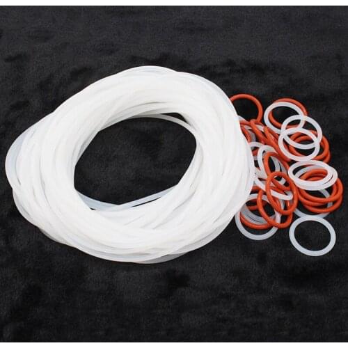 50pcs Red/White VMQ Silicone O Ring Gasket CS1.8mm OD20/20.6/21.2/22.4/23/23.6/25/25.8/26.5/28mm Food Grade O-Ring Seal Washers