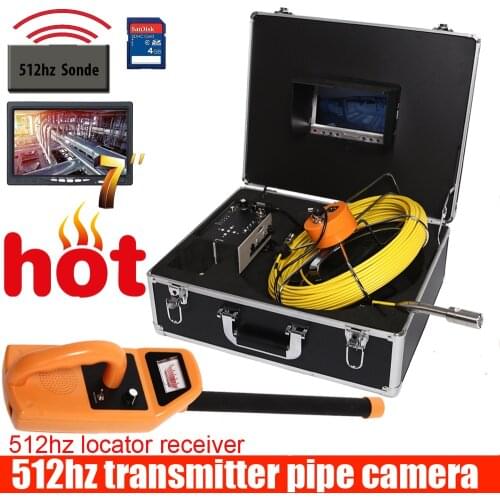 512hz sonde endoscope inspection camera 512hz locator dvr stainless steel camera with 512hz locator receiver