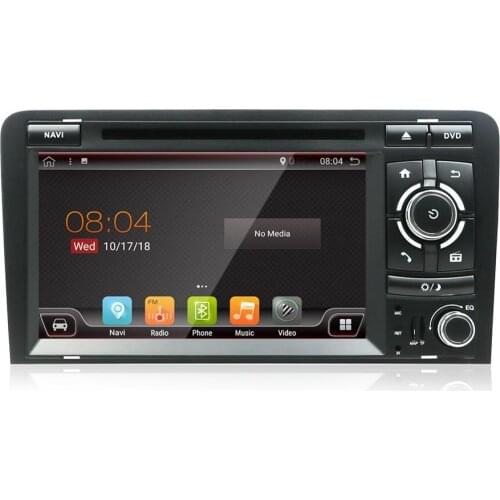 7" Android 9.0 PX6 Car Radio For Audi A3 With DVD Car Multimedia Player Canbus 8 core Audio 2 Din Stereo DVD Player