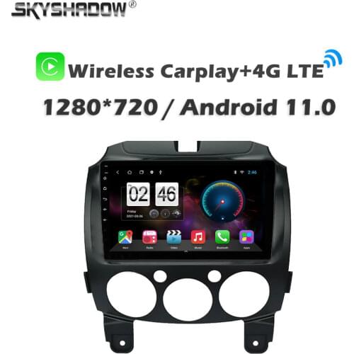 360 Panoramic Camera Carplay 6G+128G Android 10.0 Car DVD Player GPS map WIFI Bluetooth 5.0 RDS Radio For MAZDA 2 2007 2008-2013