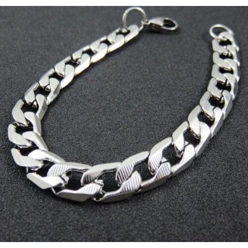 9mm Width 19cm 21cm 23cm 25cm 27cm 29cm Stainless Steel NK Chain Bracelet For Man, Fashion Jewelry Accessories