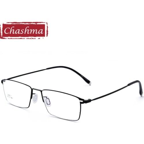 Chashma Brand Titanium Alloy Eyeglasses Ultra Light Optical Eye Glasses Frames Men Glasses Clear Lenses Fashion Quality Frame
