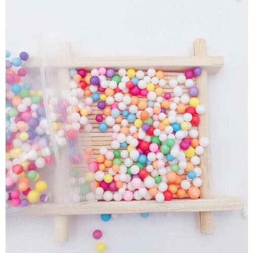 Colourful Foam Balls Practical Slime Crystal Mud Fillers Particles DIY Craft Decoration Materials Slime Accessories Foam Beads