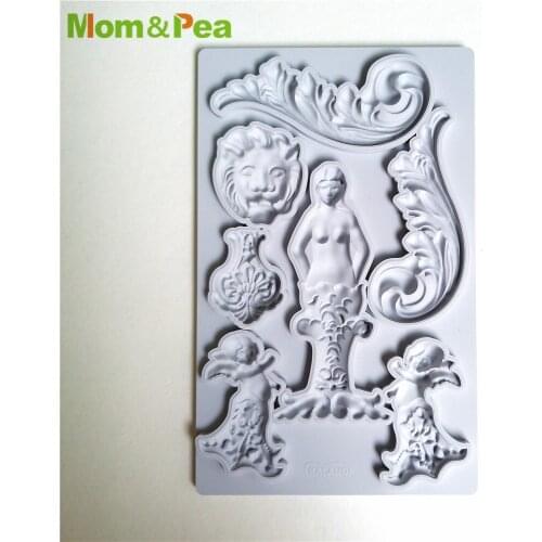 Mom&Pea GX286 Mermaid Shaped Silicone Mold Cake Decoration Fondant Cake 3D Mold Food Grade
