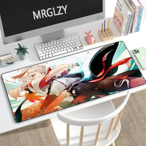 MRGLZY 40*90CM Anime Mouse Pad Carpet Genshin Impact Kazuha Gamer Large DeskMat Computer Gaming Peripheral Accessories MousePad