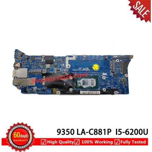 AAZ80 LA-C881P Mainboard FOR Dell XPS 13 S 9350 Laptop Motherboard SR2EY i5-6200U