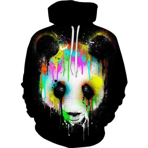 Autumn and winter new men and women models funny cute animals 3D printing fashion trend hot-selling panda hoodie 2021 New Tops