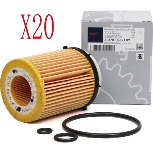 Original oil filter for MERCEDES-BENZ W176 A160B-CLASS W246 W242 B160 GLA180 GLA250 2701840125 2701800109 HU711/6Z H90 20 PCS