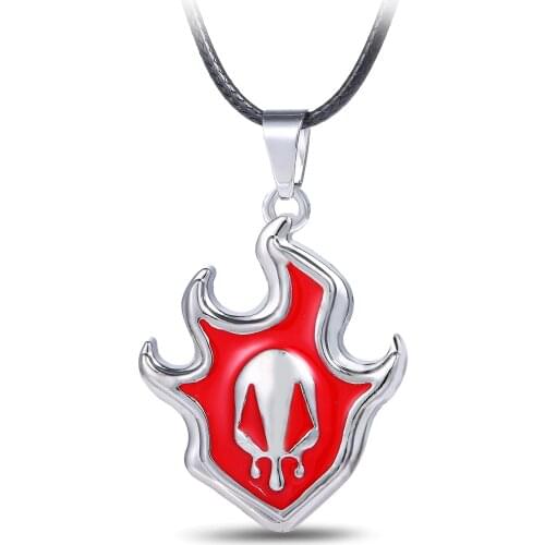 BLEACH Necklace Skull Pendant Necklace Men Women Anime Jewelry Chain Choker Accessories Cosplay Figure Gift