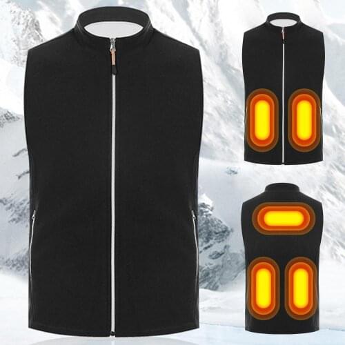 Dropshipping!! Unisex Winter Warm Sleeveless USB Heating Vest Outdoor Cold-proof Waistcoat