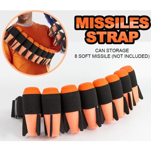 Missiles Strap for Nerf Missiles Tactical Equipment Straps for Nerf Soft Bullet Blaster Battle Tactical Accessories Toy Gun